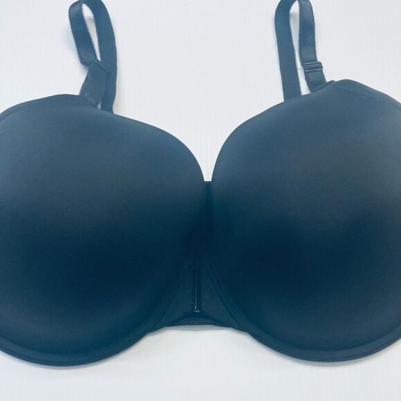 Torrid Curve Perfect T-Shirt Front-Close Lightly Lined Bra Size 46DD‎ 46E Black - Picture 3 of 7